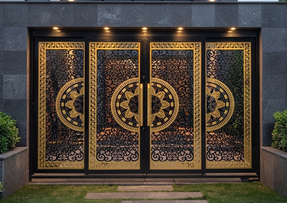 Modern Floral Entry Gate